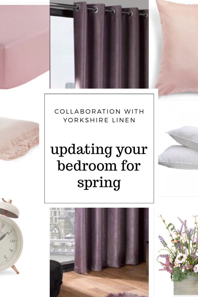 A Spring Bedroom Update: Curtains & Bedding with Yorkshire Linen